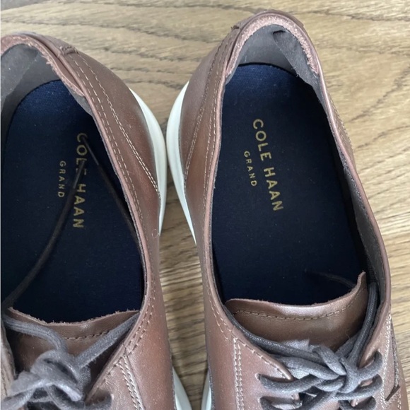 Cole Haan Grand Atlantic Oxford Mens 13M Brown Chestnut Shoes C34853 NWOB - Picture 2 of 8